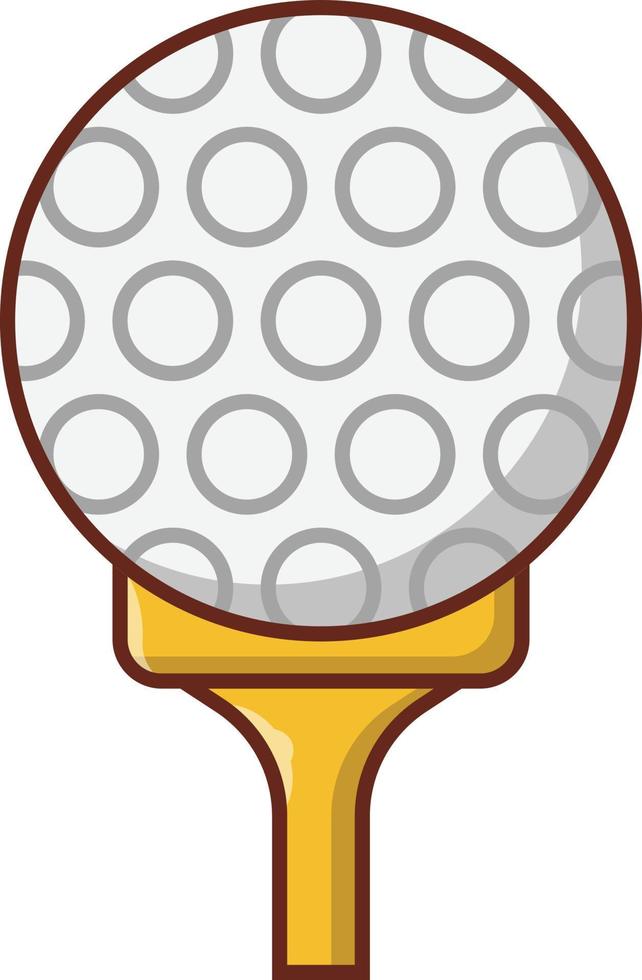 golfballvektorillustration auf einem hintergrund. hochwertige symbole. vektorikonen für konzept und grafikdesign. vektor