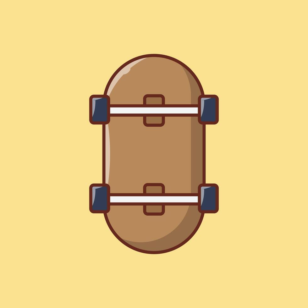 skateboard-vektorillustration auf einem hintergrund. hochwertige symbole. vektorikonen für konzept und grafikdesign. vektor