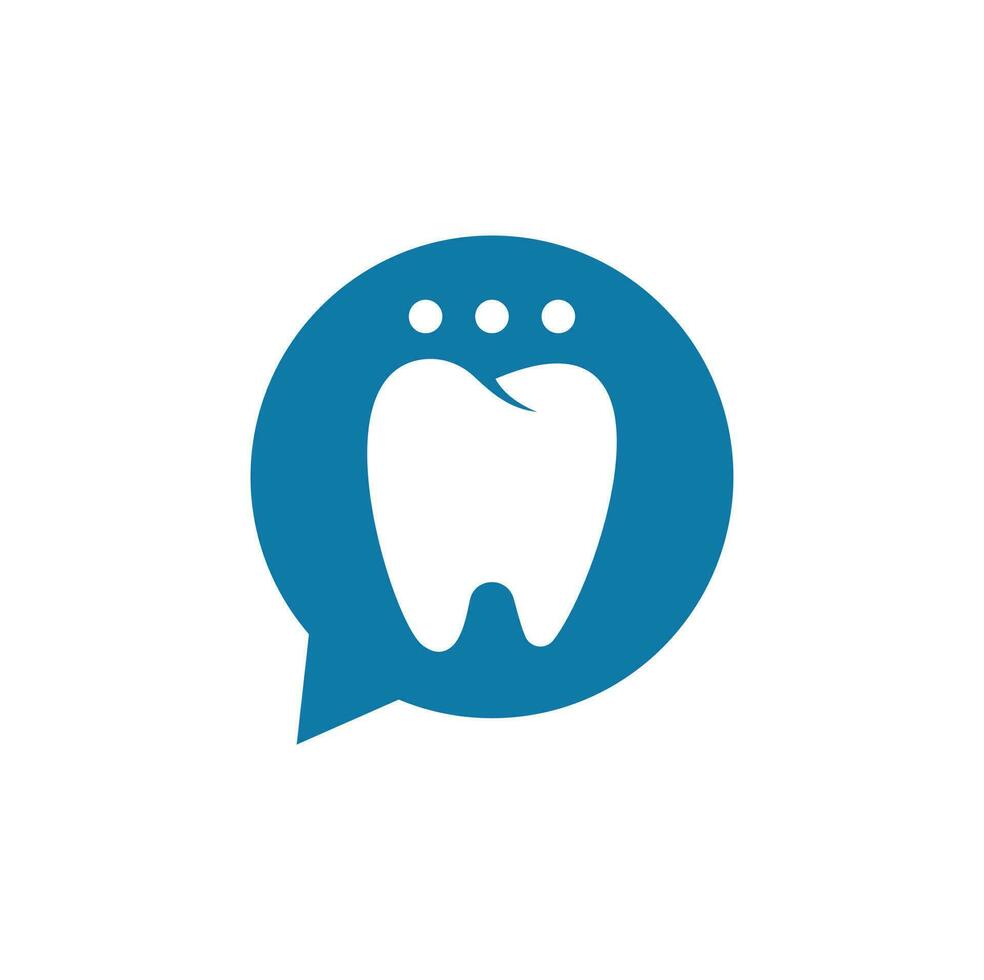 modern dental chatt logotyp design. dental hört ikon. vektor