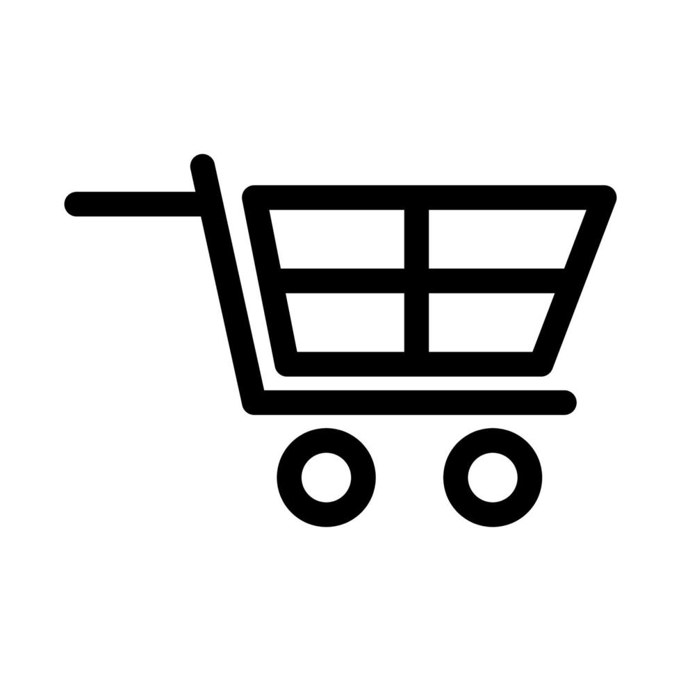 Einkaufswagen-Icon-Vektordesign, flaches Design für Online-Shopping-Icons, Shopping-Apps, Benutzeroberfläche, Benutzererfahrung und Websites vektor