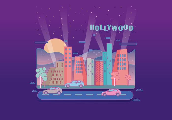 Hollywood ljus landskap vektor