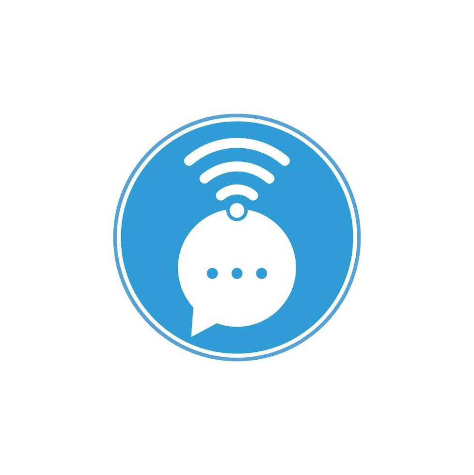 Chat-WLAN-Logo-Design-Vektorzeichen. Chat-WLAN-Logo-Design-Ikone vektor