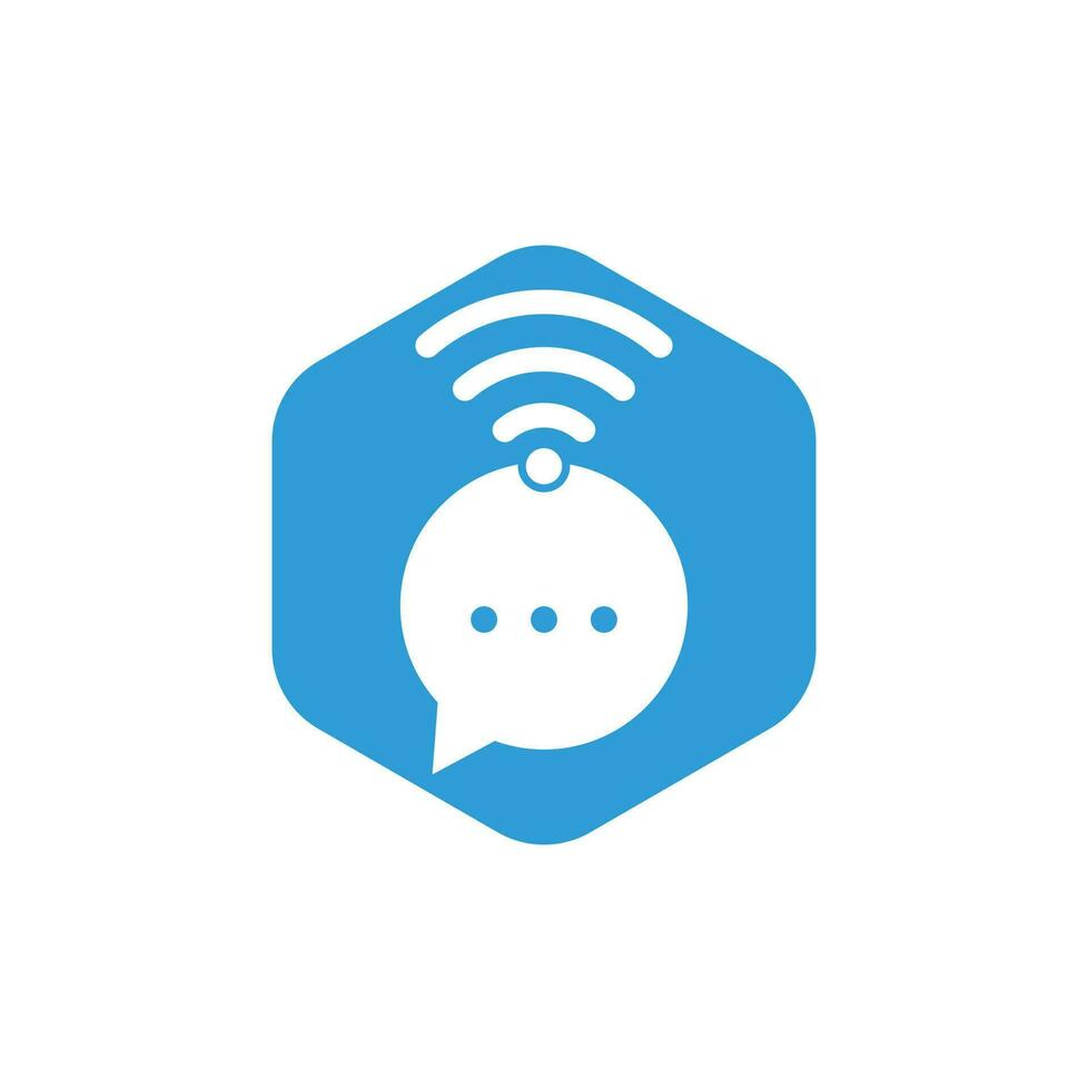 chatt wiFi logotyp design vektor tecken. chatt wiFi logotyp design ikon