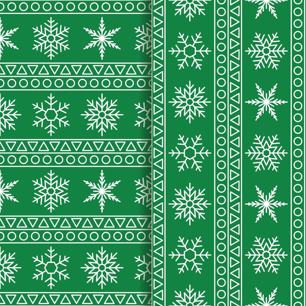 hand dragen sticka glad jul eller xmas sömlös snöflinga design mönster. festlig vinter- textur. vektor