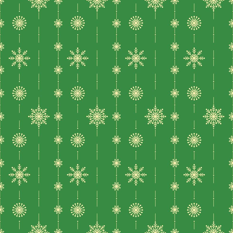 hand dragen sticka glad jul eller xmas sömlös snöflinga design mönster. festlig vinter- textur. vektor