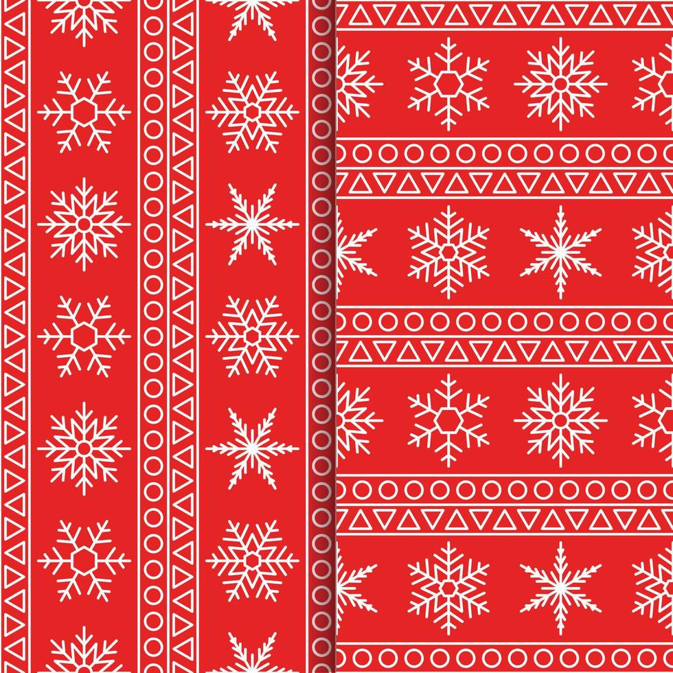 hand dragen sticka glad jul eller xmas sömlös snöflinga design mönster. festlig vinter- textur. vektor