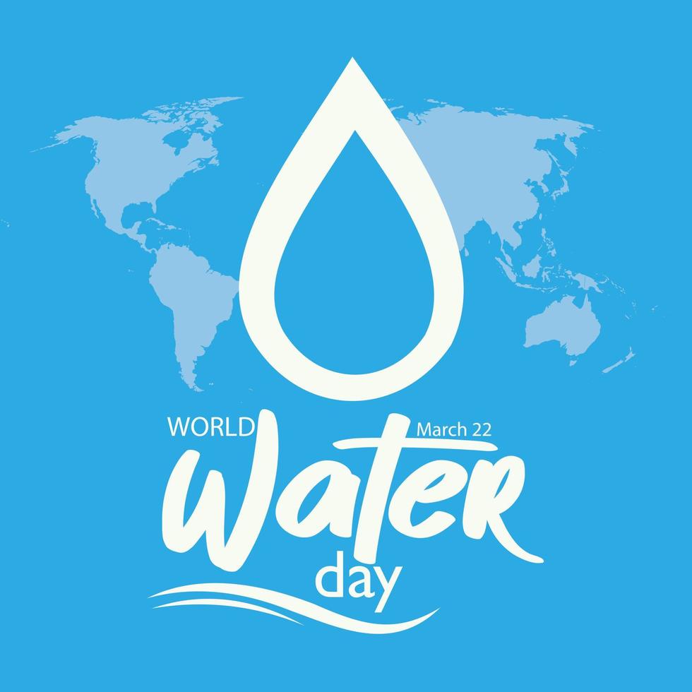 vektor Lycklig värld vatten dag. illustration med enkel och elegant design