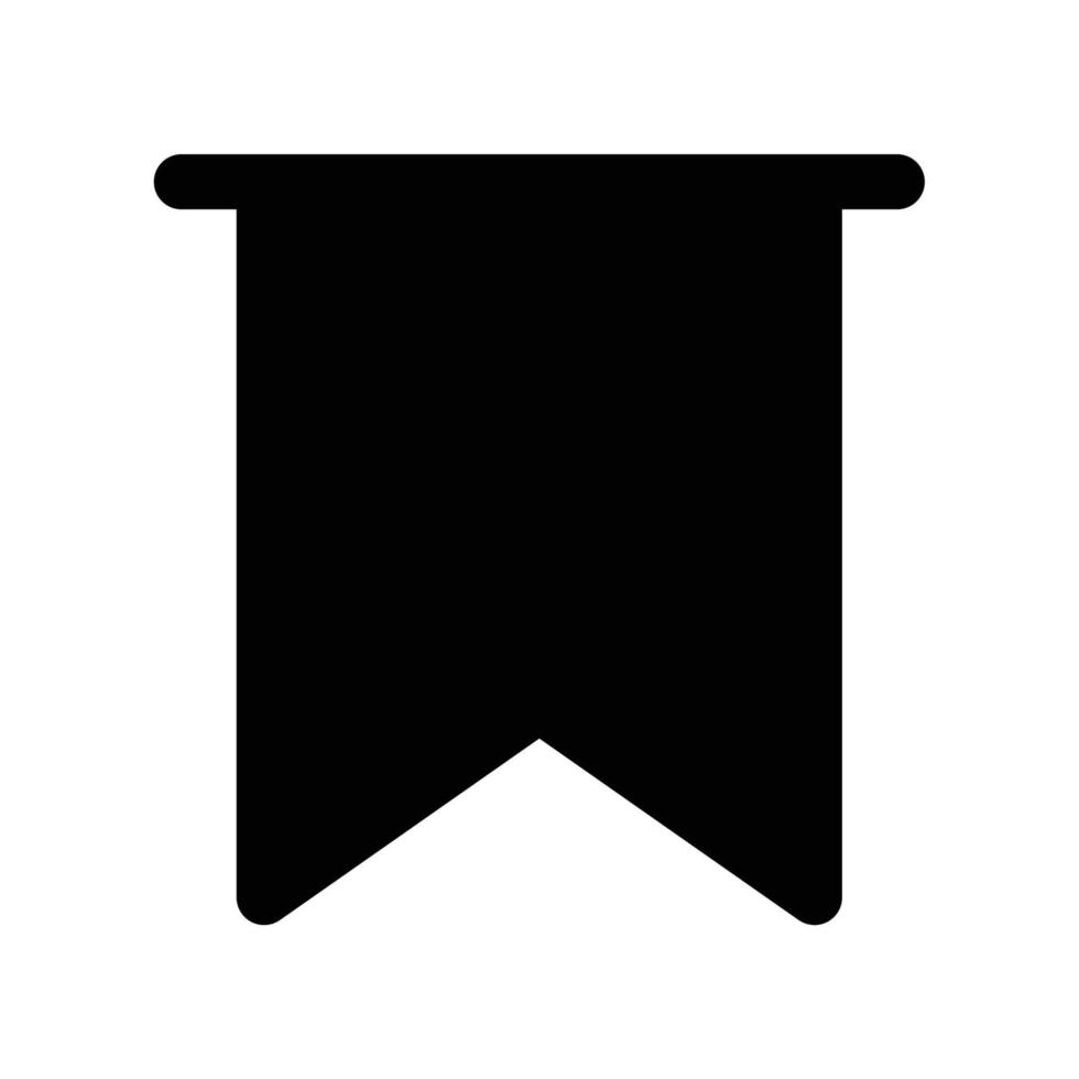 Lesezeichen-Symbol mit Band im schwarzen Umrissstil vektor