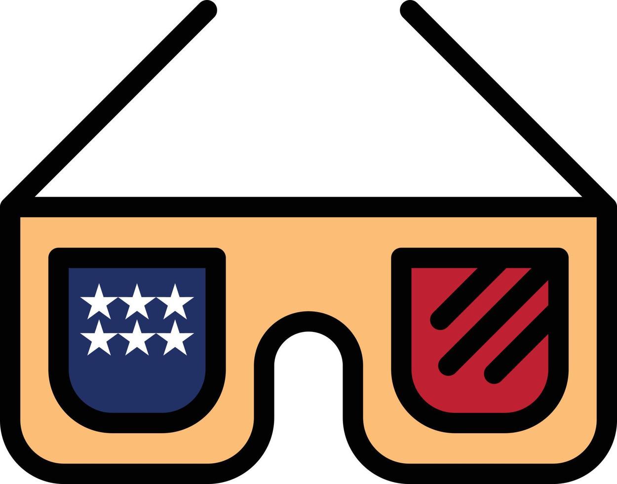 sonnenbrille brille amerikanische usa flache farbe symbol vektor symbol banner vorlage