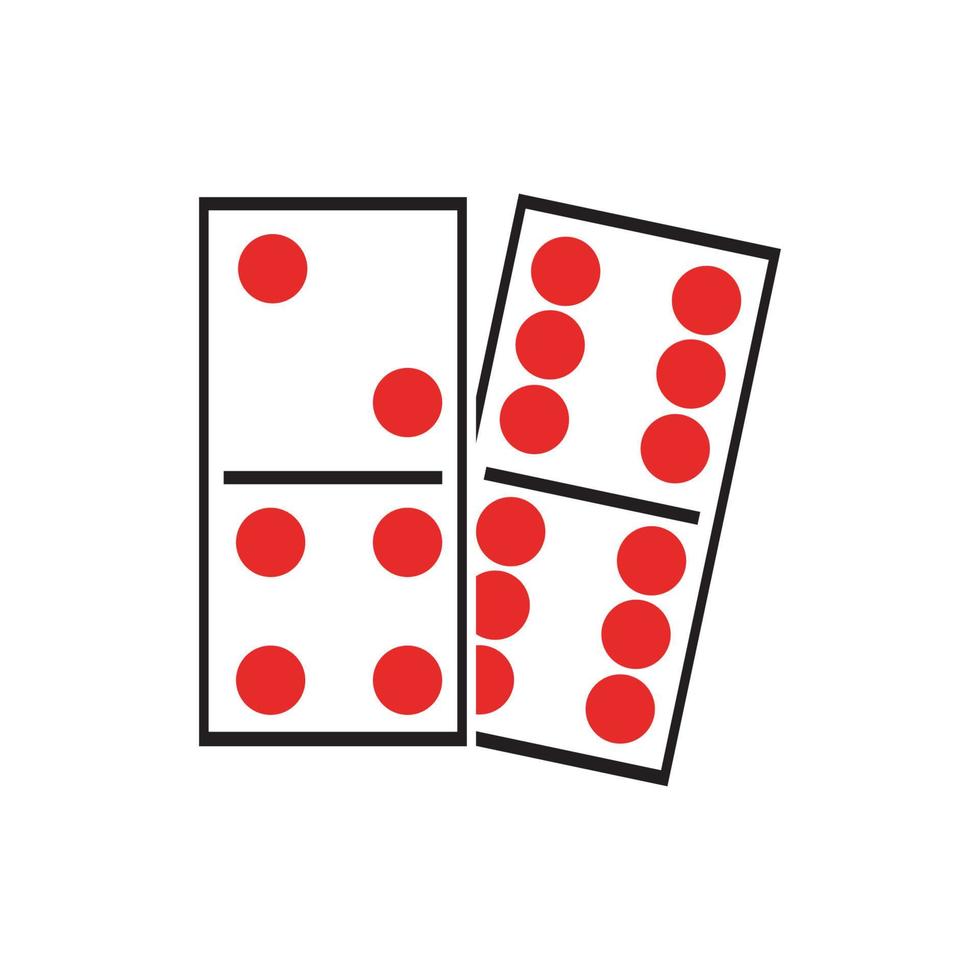 logotyp av domino spel vektor