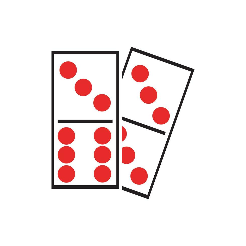 logotyp av domino spel vektor