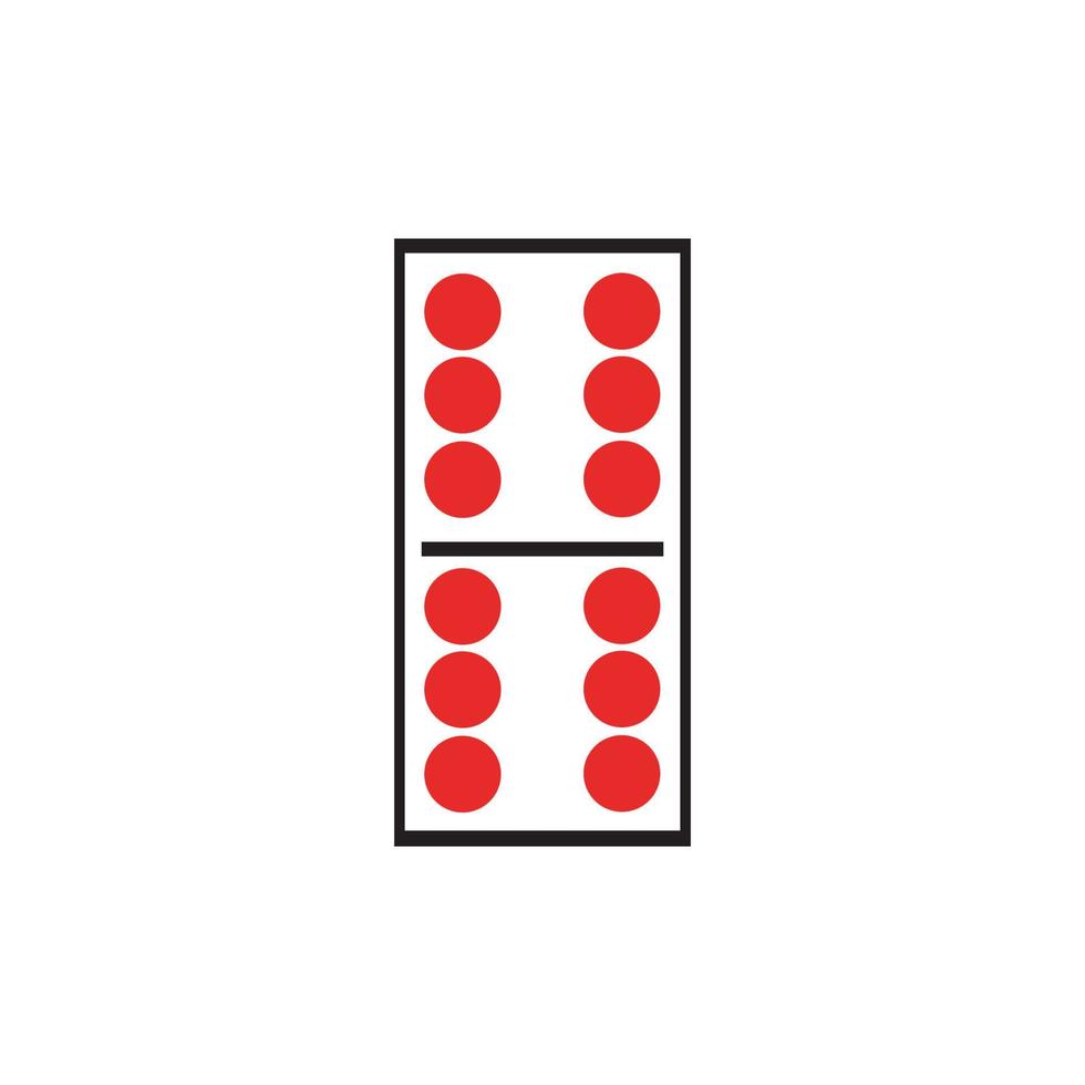 domino ikon logotyp vektor