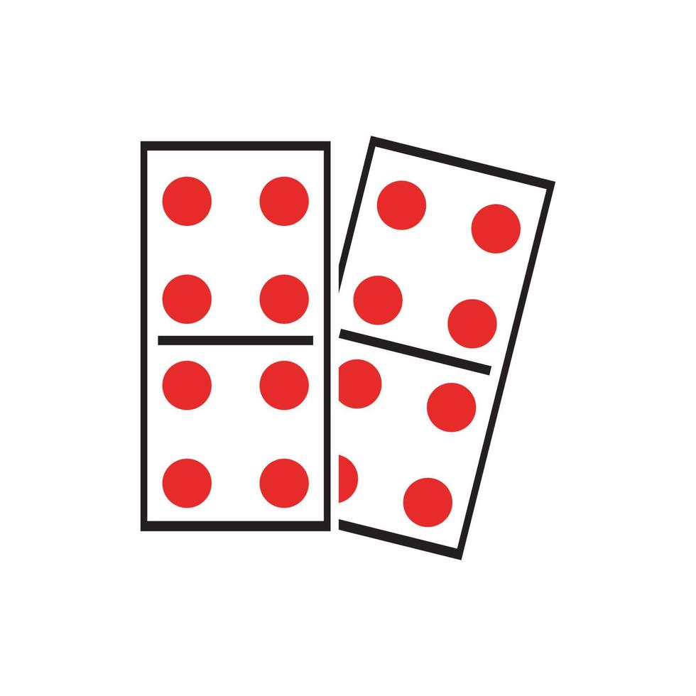 logotyp av domino spel vektor