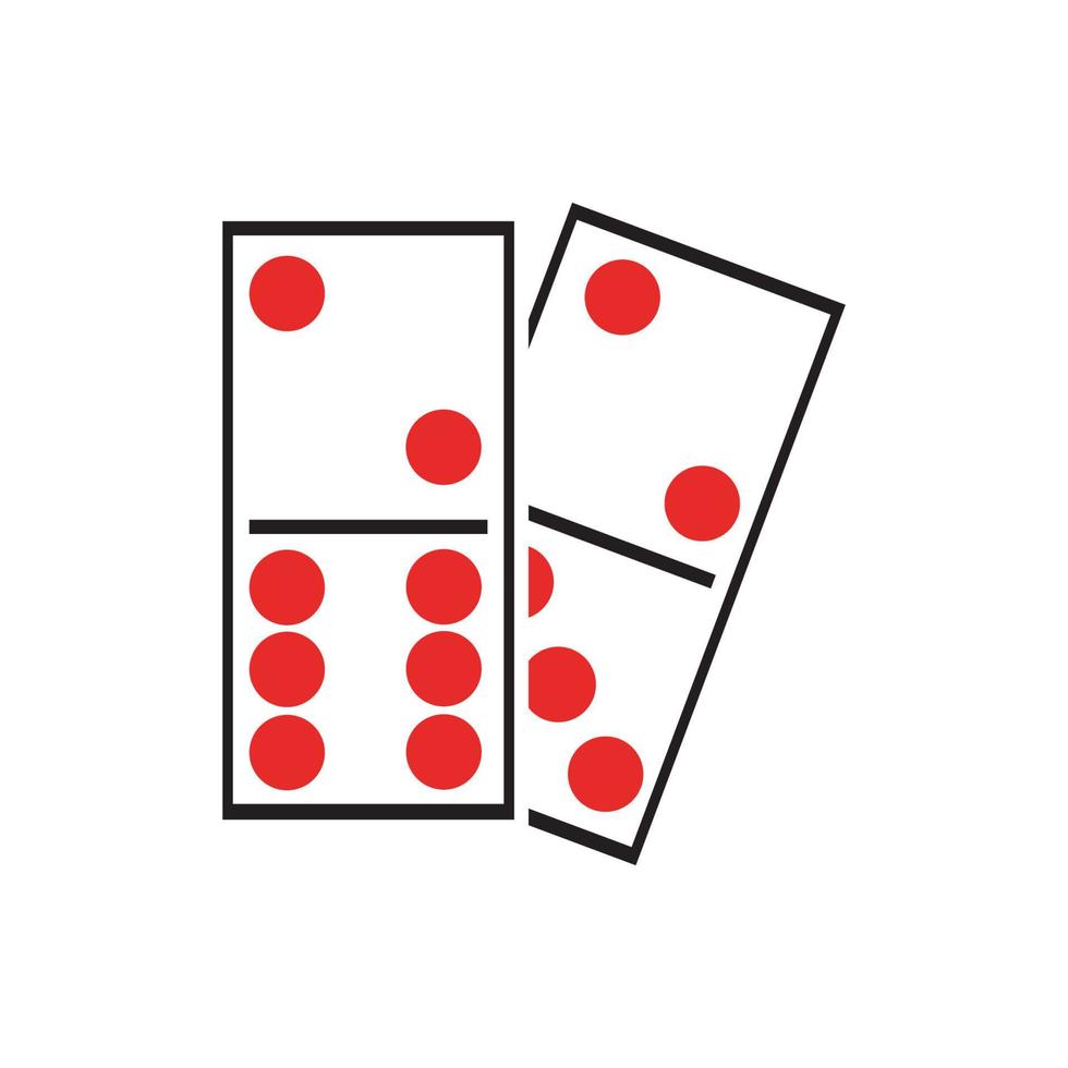 logotyp av domino spel vektor