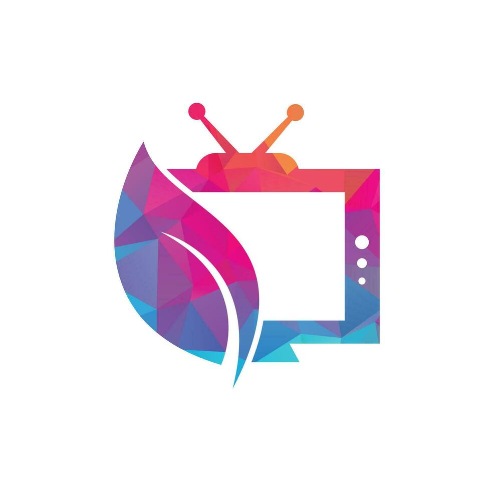 Natur-TV-Vektor-Logo-Vorlage. landwirtschaftliches tv-logo. vektor