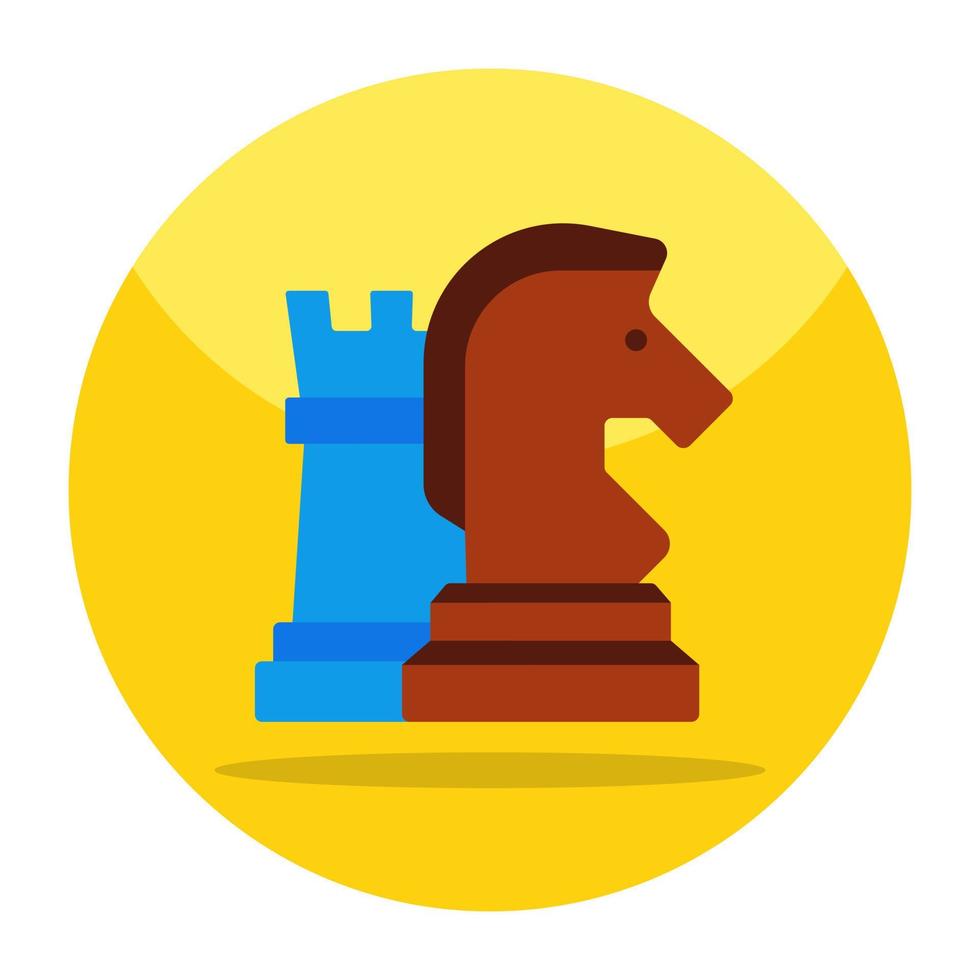 premie ladda ner ikon av schack bitar vektor
