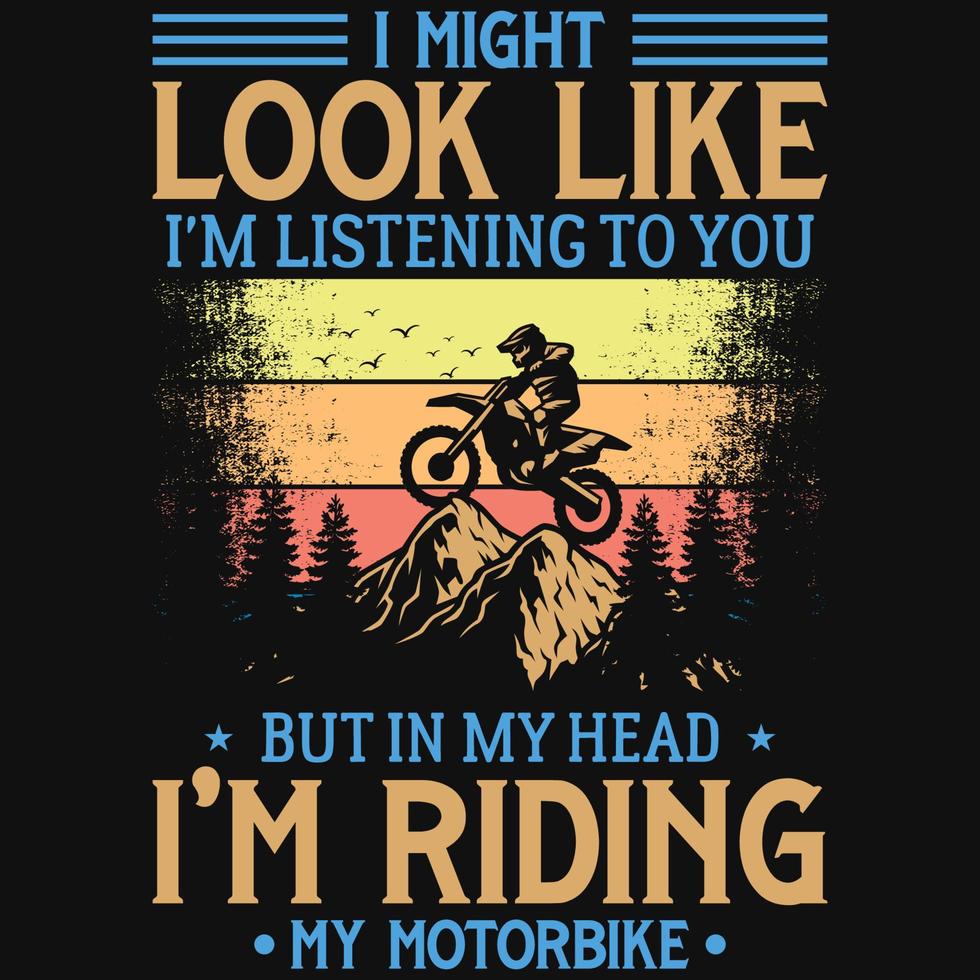 berg cykel ridning tshirt design vektor