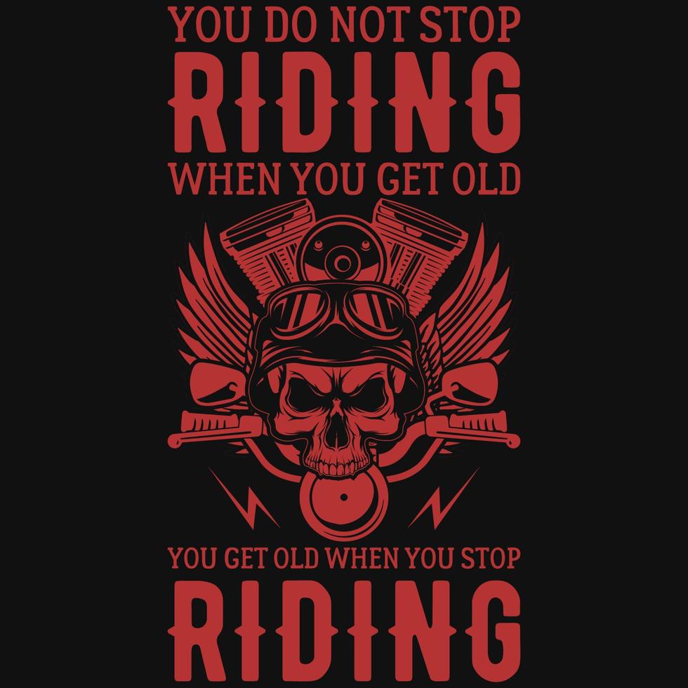 Motorrad-T-Shirt-Design vektor