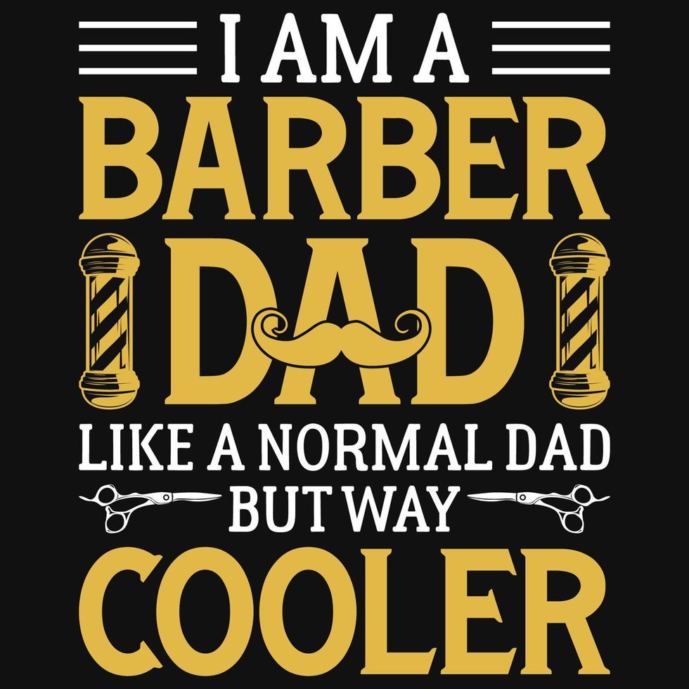 barberare pappa tshirt design vektor