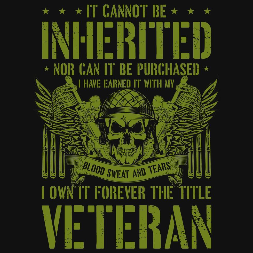 Veteranen-Tag-T-Shirt-Design vektor