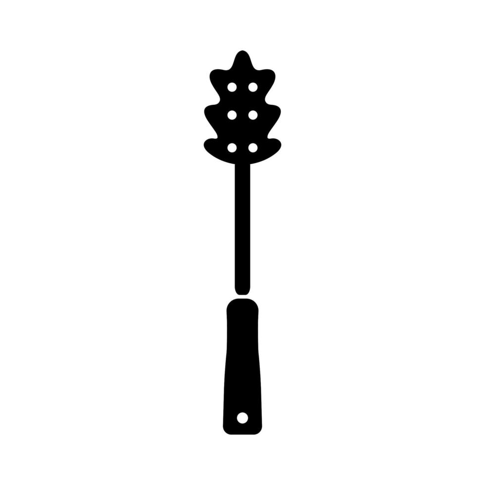 svart ikon, spagetti spatel. kök redskap eller köksutrustning. vektor
