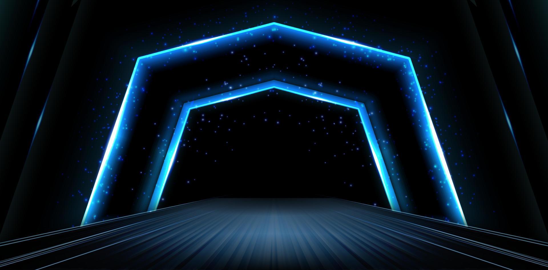 polygonaler Tunnel funkelt leuchtende Lichter für E-Commerce-Schilder Einzelhandelsmarkt, Werbeagentur, Werbekampagnenmarketing, E-Mail-Newsletter, Landing Pages, Header, Billboard, Posts vektor