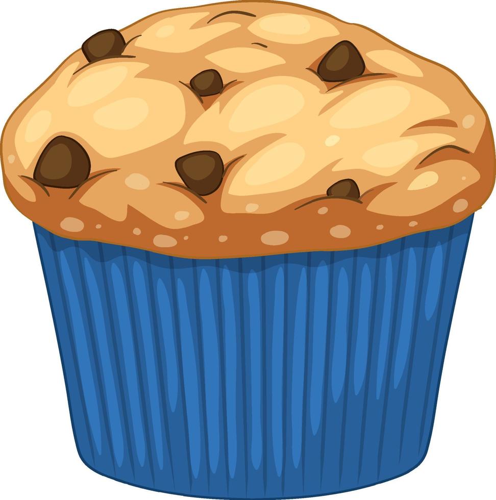 ein Schokoladen-Muffin isoliert vektor