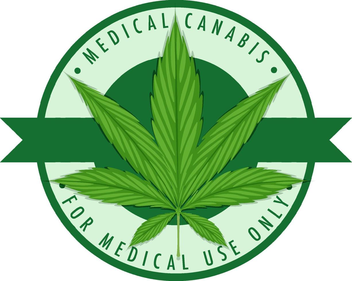 medizinisches Cannabis-Abzeichen-Logo vektor