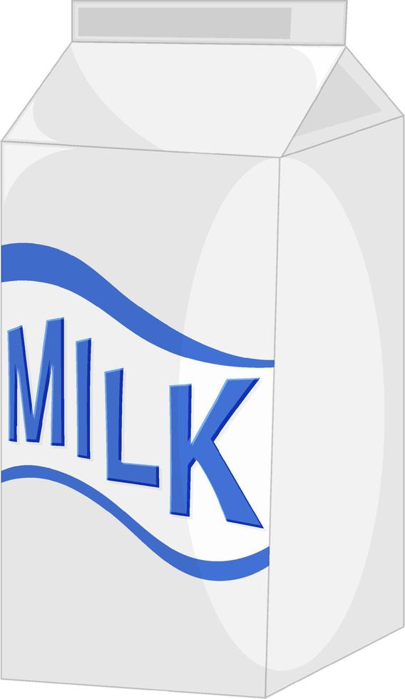 isolierte Milchbox im Cartoon-Stil vektor