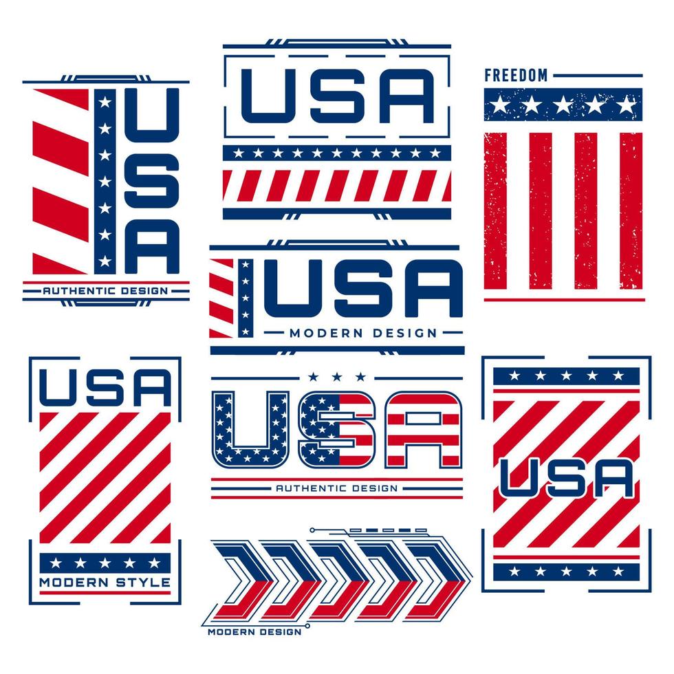 einfaches Shirt-Design der amerikanischen Flagge vektor