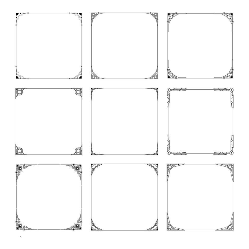 klassische dekorative quadratische Grenze vektor