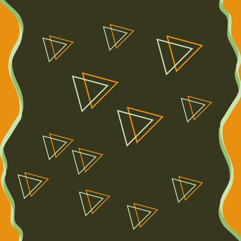 orange und grüner Memphis-Hintergrund vektor
