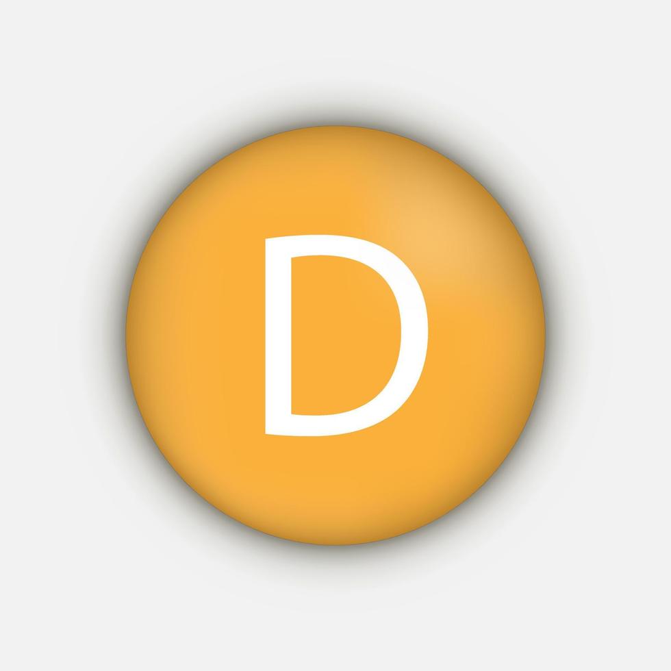 vitamin d symbol. vektor illustration.