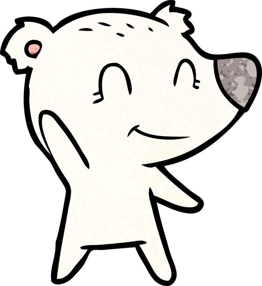vektor polär Björn karaktär i tecknad serie stil