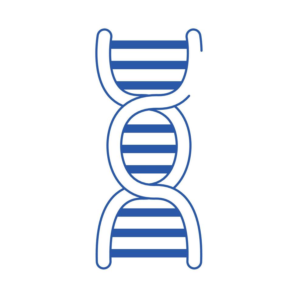 uppkopplad läkare molekyl dna vetenskap vård blå linje stil ikon vektor