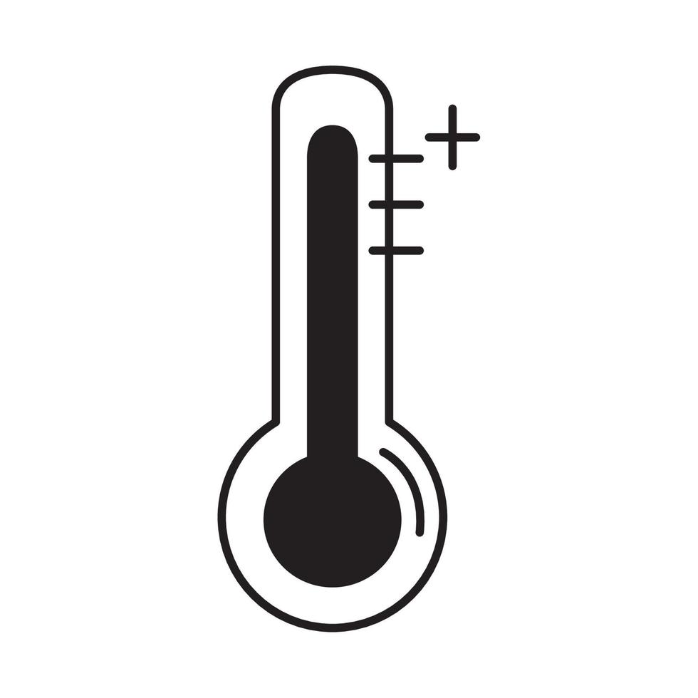 virus covid 19 pandemi termometer temperatur varm linje stil ikon vektor