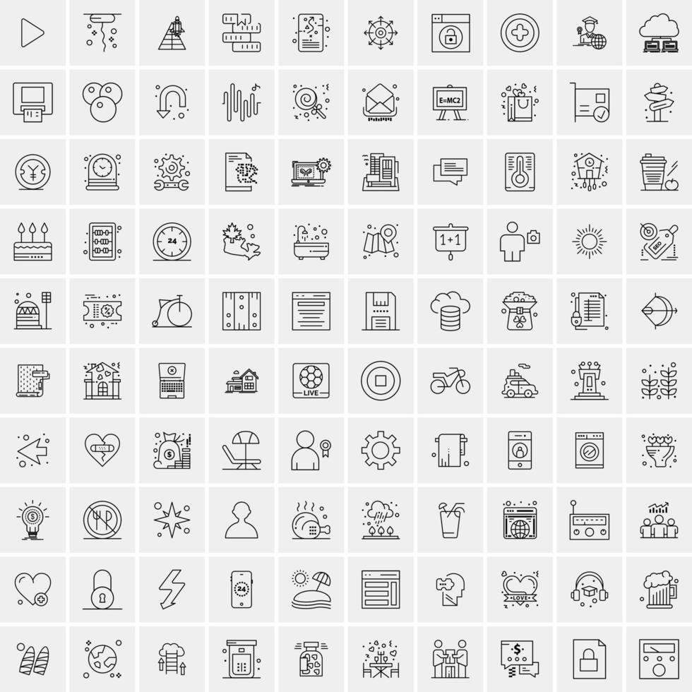 100 Business-Icons für Web- und Printmaterial vektor