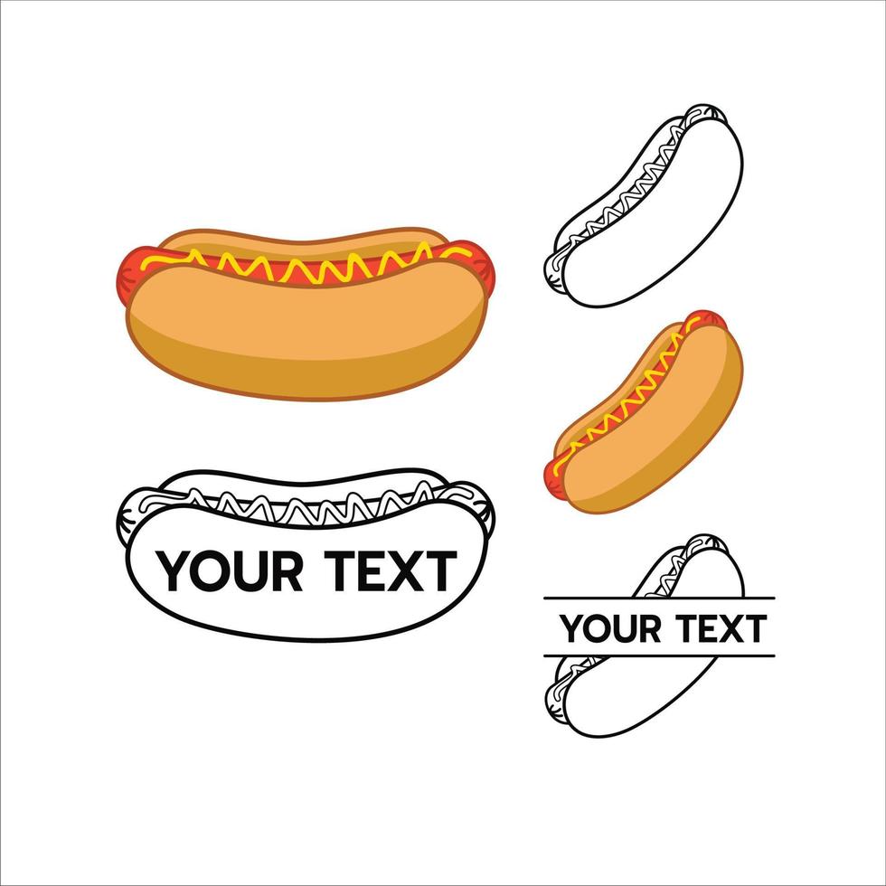 Vektor-Illustration von Hot-Dog vektor