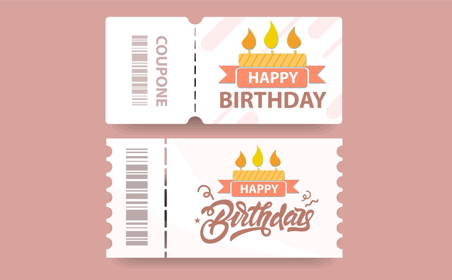 födelsedagskupong presentkort med kupongkod vektor