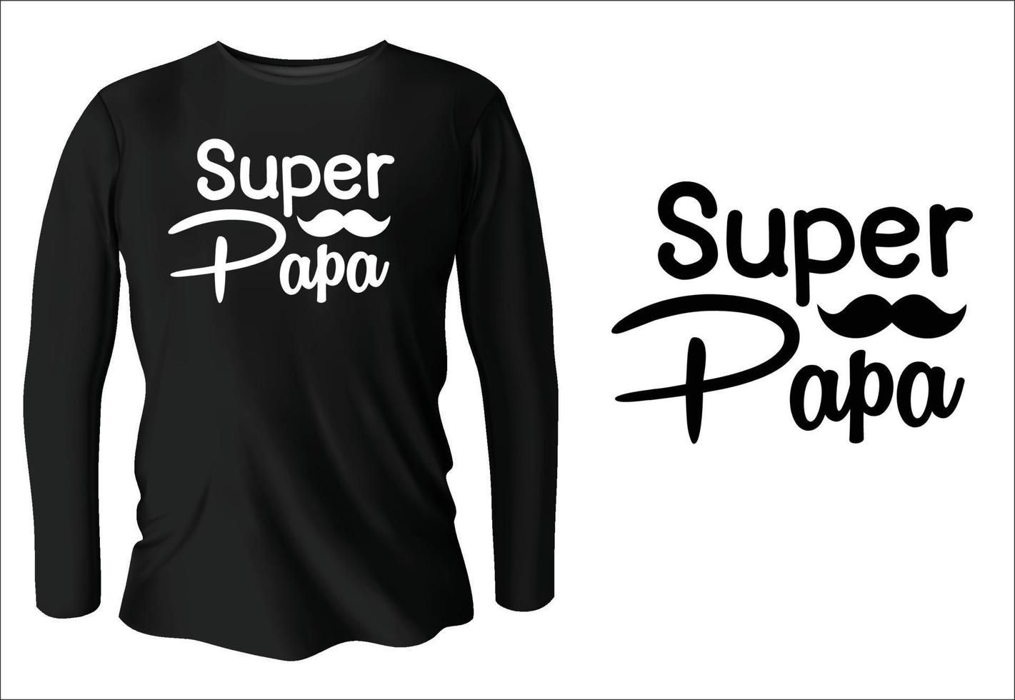 Super-Papa-T-Shirt-Design mit Vektor
