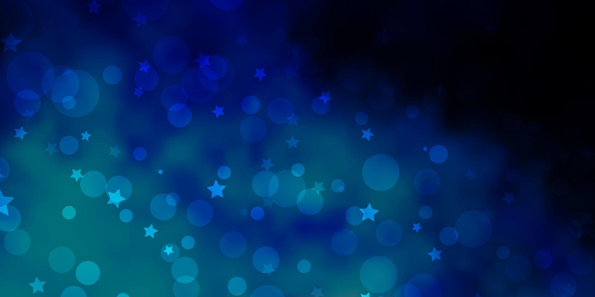 mörkrosa, blå vektorbakgrund med cirklar, stjärnor. vektor