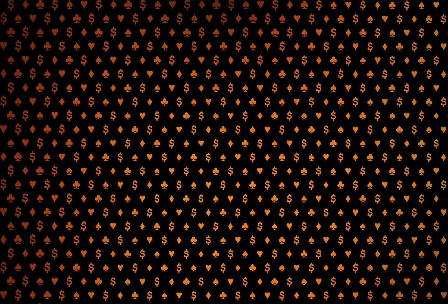 dunkelgelbes, orangefarbenes Vektormuster mit Kartensymbol. vektor