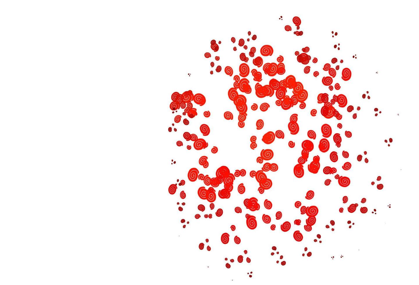 hellrote Vektorvorlage mit Blasenformen. vektor
