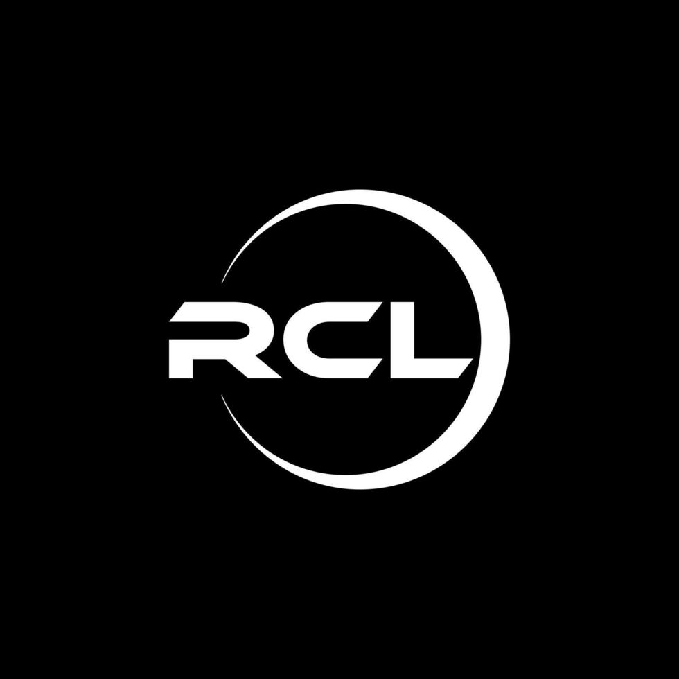 Rcl-Brief-Logo-Design in Abbildung. Vektorlogo, Kalligrafie-Designs für Logo, Poster, Einladung usw. vektor