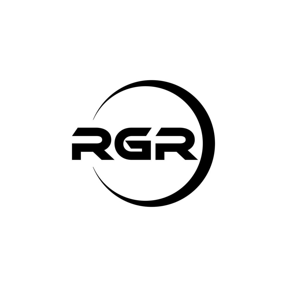 rgr brev logotyp design i illustration. vektor logotyp, kalligrafi mönster för logotyp, affisch, inbjudan, etc.