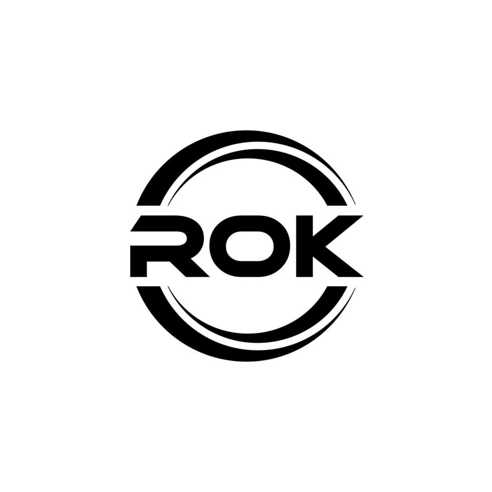 rok-Buchstaben-Logo-Design in Abbildung. Vektorlogo, Kalligrafie-Designs für Logo, Poster, Einladung usw. vektor