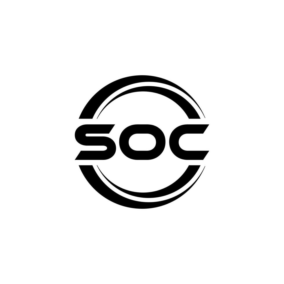 Logo-Design des soc-Buchstabens in der Abbildung. Vektorlogo, Kalligrafie-Designs für Logo, Poster, Einladung usw. vektor