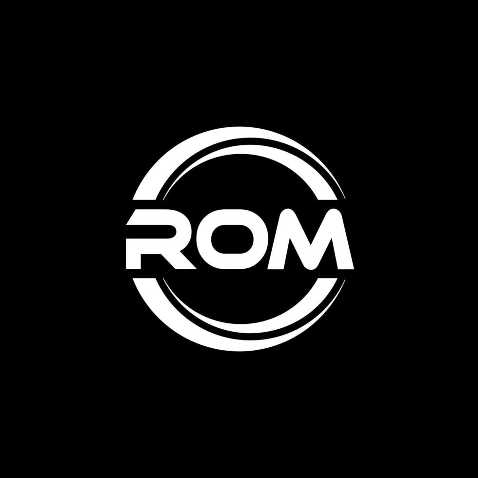 rom-Brief-Logo-Design in Abbildung. Vektorlogo, Kalligrafie-Designs für Logo, Poster, Einladung usw. vektor