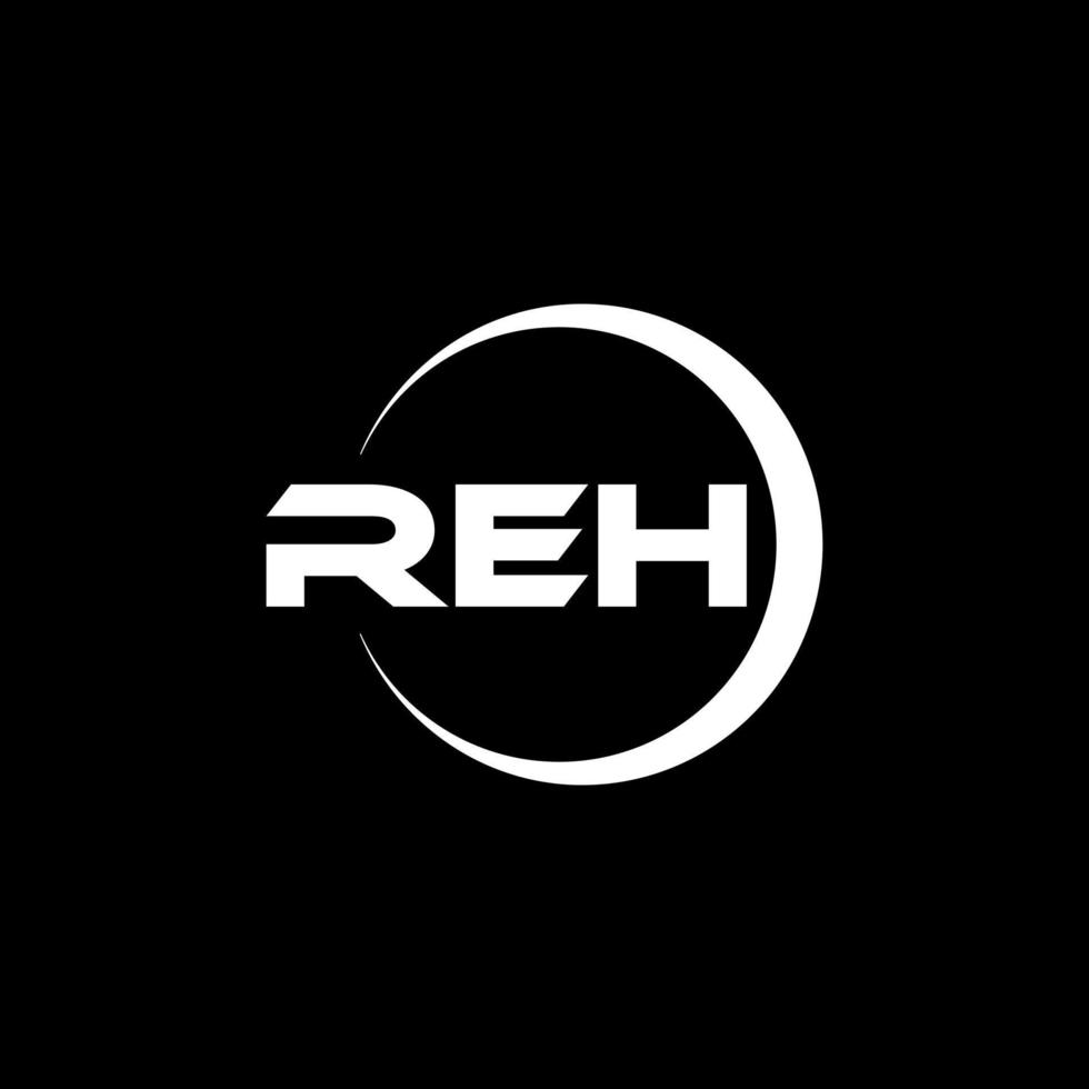 reh-Buchstaben-Logo-Design in Abbildung. Vektorlogo, Kalligrafie-Designs für Logo, Poster, Einladung usw. vektor