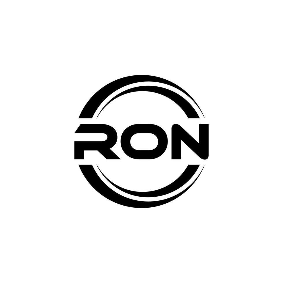 ron brev logotyp design i illustration. vektor logotyp, kalligrafi mönster för logotyp, affisch, inbjudan, etc.